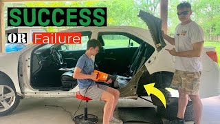 Rebuilding a Wrecked Toyota Camry | Cutting out the Quarter Panel Ep. 9