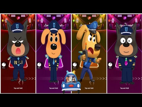 SHERIFF LABRADOR EXE vs DOBIE EXE vs SHERIFF PAPILLON EXE x Coffin Dance | part 48 Tiles Hop 