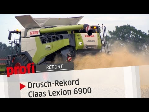 Claas Lexion 6900 threshing record: Almost 44 tons per hour with 6 straw walkers! | profi #Report
