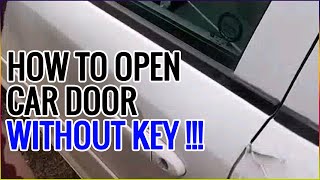 How to OPEN CAR DOOR without key WHITH SHOELACES, How to OPEN CAR DOOR lock WITHOUT KEY [ WORK ]