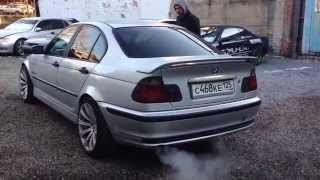 preview picture of video 'BMW E46 Turbo. 1JZ-GTE VVT-i + R154. Russia, Vladivostok, TORUKU.'