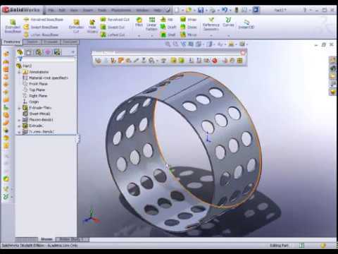 E23 E24 SolidWorks 2008   Sheet Metal Cylinders   Cones 640x360