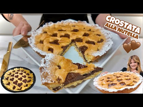 CROSTATA con FROLLA FRIABILISSIMA alla NUTELLA con CUORI ♥️ facile e buonissima 