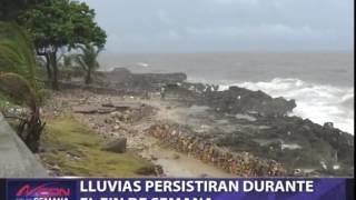 Lluvias persistirán durante el fin de semana