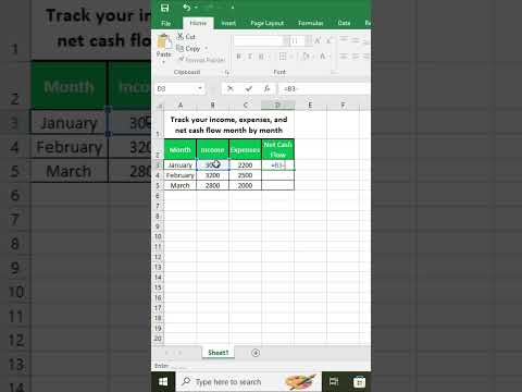 💵 Cash Flow Forecast in Excel | Track Income & Expenses Easily!