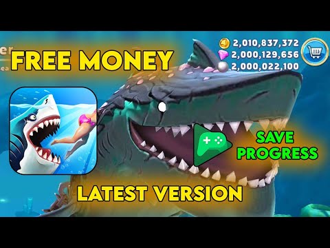 Неограниченное количество монет, драгоценных камней и жемчуга в Hungry Shark World | Последняя ве...