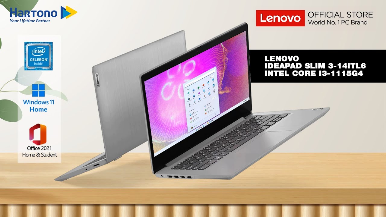 Lenovo IdeaPad Slim 3-14ITL6 / Intel Core i3-1115G4 / Review Indonesia