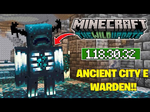 🔥 CHEGOU A ANCIENT CITY E WARDEN PARA MINECRAFT PE! MCPE 1.18.30.32 BETA!