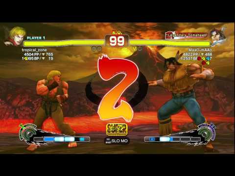 tropical_zone [Ken] vs. MaaO-mAAo [T. Hawk] - PSN SSF4 Arcade Edition