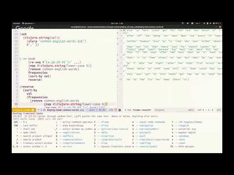 Practicalli Clojure 29 part 2 - most common word with regex