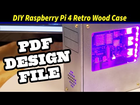 Awesome Raspberry Pi 4 Mini Retro PC Case DIY Laser Cut Wood - PDF Design File Available