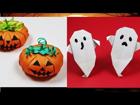 Origami Ghost + Pumpkin