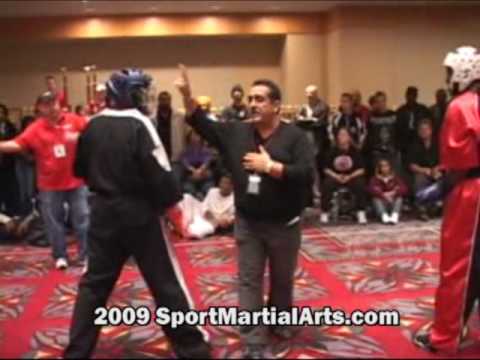 Willie Marshall v Anthony Merricks - Men's team sparring - 2009 Amerikick Internationals