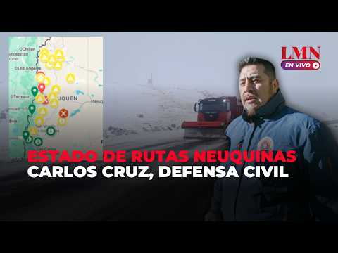 ESTADO DE RUTAS: Nieve en el NORTE | Pino Hachado CERRADO | Mapa de RUTAS | Carlos CRUZ | LM Neuquén