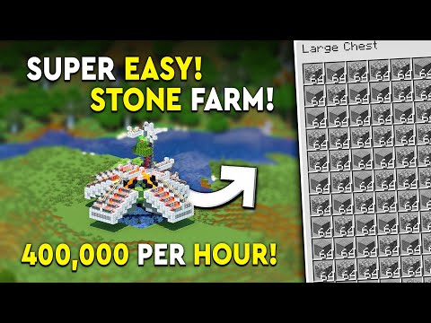 Minecraft Easy Stone Farm - 400k P/H FASTEST!