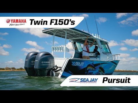 Sea Jay 820 Pursuit Plate Boat Powered By Twin Yamaha F150 Outboards + Helm Master