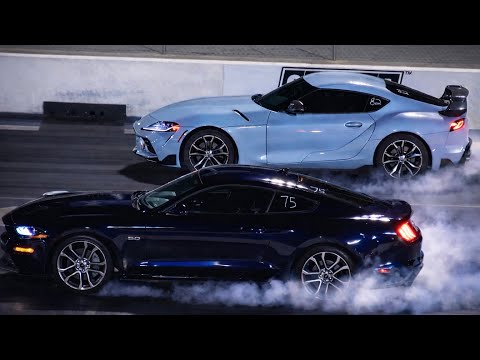 Supra vs Mustang GT