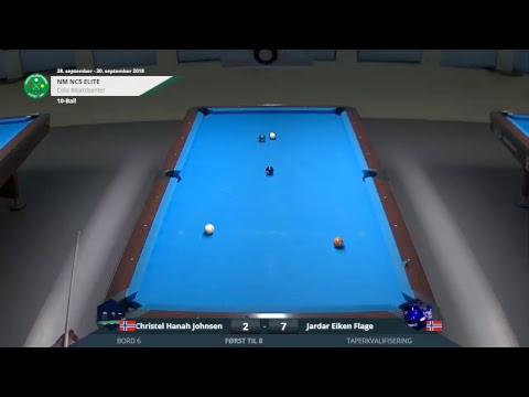 NM 10-Ball 2018 - bord 6, lørdag del 1