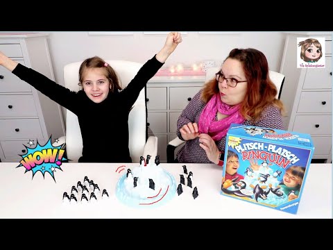 PLITSCH - PLATSCH PINGUIN 🐧 Lustiges 3D Spiel - Mama vs. Tochter 🐧 WER RASTET AUS? | Ravensburger