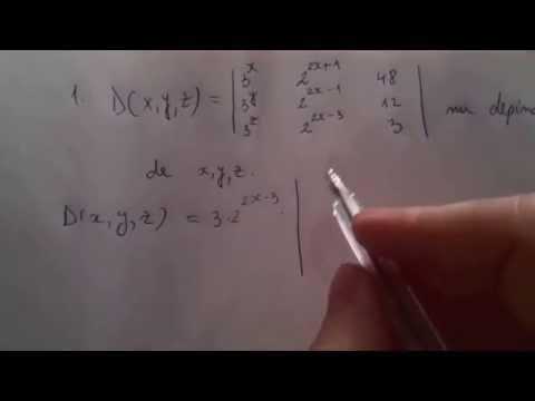 The 3rd order determinant. It does not depend on x.
