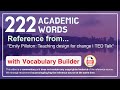 222 Academic Words Ref From Emily Pilloton Teaching Design For Change TED Talk