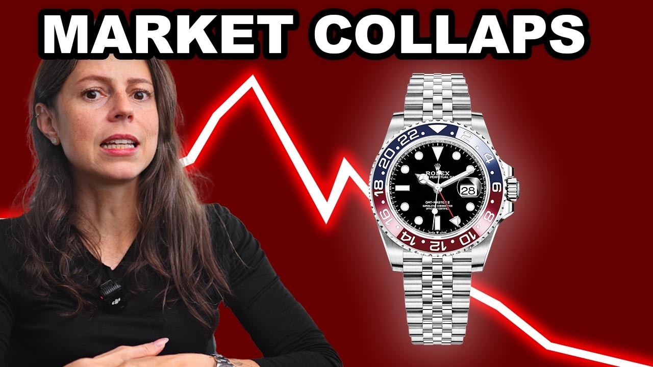 Jenni Elle YouTube frame titled 'The current Rolex situation' featuring Rolex branding (no specific model shown)
