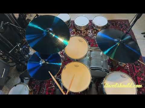 Unique Paiste ONE Of A KIND Custom Blue 2002 15" Sound Edge Hihats, 19" Crash, 20" Crash SET... With Black Labels!!!!!!! image 9
