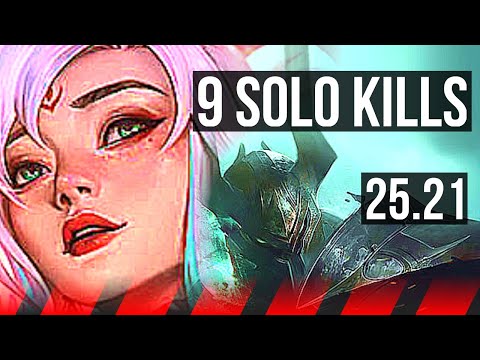 IRELIA vs MORDEKAISER (TOP) | 9 solo kills, 500+ games, 38k DMG | KR Diamond | 25.21