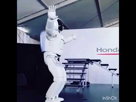 Honda ASIMO robot at an exhibition in Moscow, Russia