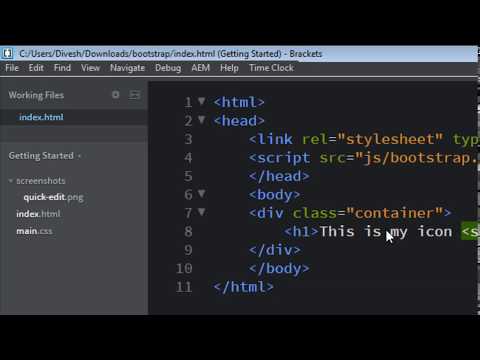 BootStrap Glyphicons | Used in Buttons,text,navigation