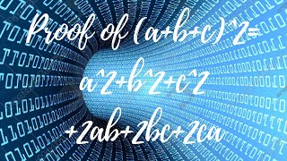 Ever wondered why (a+b+c)^2=a^2+b^2+c^2+2ab+2bc+2ca? Here's why!