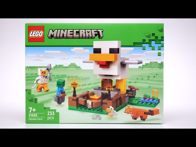 Vídeo relacionado con LEGO Minecraft La Granja de Gallinas - Granja de Juguete con Minifiguras del Fan del Pollo, Zombi Bebé y Figura de Zorro - Regalo Gamer para Niños y Niñas de 7+ Años - 21585