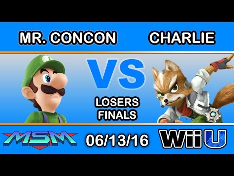 MSM 54 - SS | Mr. ConCon (Luigi) Vs. Charliedaking (Fox) Losers Finals - Smash Wii U