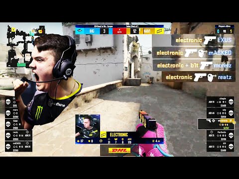 electronic is new pistol king in NaVi 1v4 | NaVi vs Illuminar