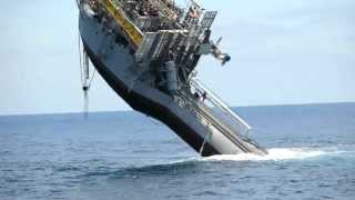 355-foot 700 Ton Ship Flips