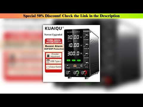 Review KUAIQU Upgrade Variable Adjustable Switching DC Power Supply 30V 10A Bench Power Supply Opti