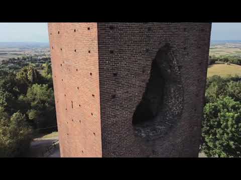 Torre Paleologa - San Salvatore Monferrato - drone view