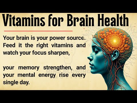 Vitamins for Brain Health 🧠 || Boost Focus, Memory & Mental Power Naturally 🔥 || Graded Reader ✅