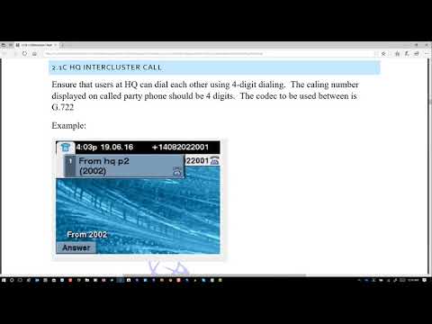 Demo CCIE Collaboration Lab 4   Section 2 1C HQ Intercluster Call