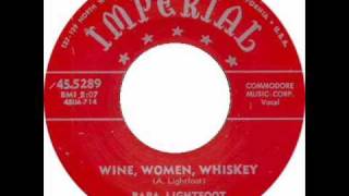 Papa Lightfoot - Wine Women Whiskey - Imperial 5289 45 rpm blues