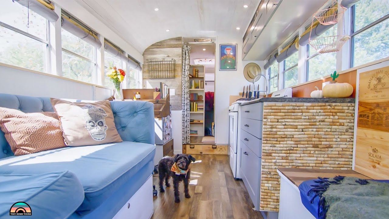 Addie, the Adventure Bus, Is an RV Conversion With Its Own Wine Cellar ...