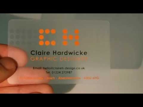 A Frosted Translucent Plastic Business Card