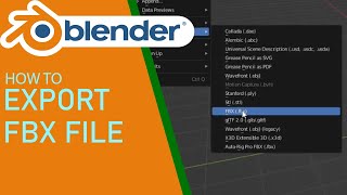 Blender how to export fbx file