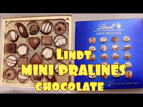 Lindt mini pralines chocolate unboxing and eating(Silent eating).