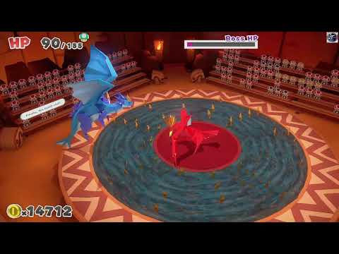 [Paper Mario The Origami King] walkthrough part 24 | Fire Vellumental  boss fight