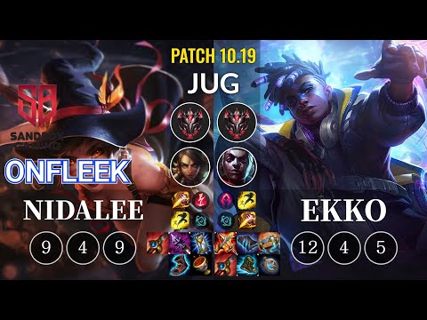 SB OnFleek Nidalee vs Ekko Jungle - KR Patch 10.19