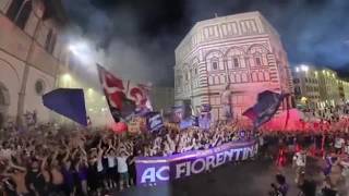 Firenze si tinge di viola per il centenario della Fiorentina: la festa vista dall'alto