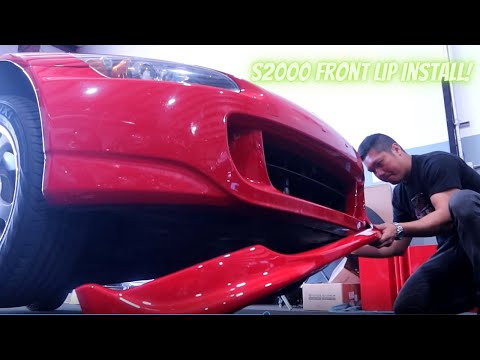 S2000 front lip install!