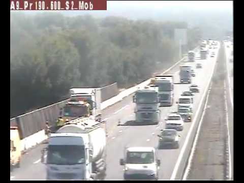 ACCIDENT POIDS LOURDS A9 NARBONNE