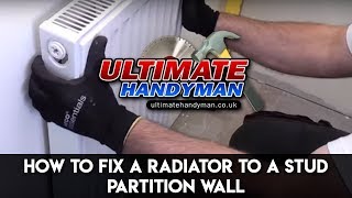 How to fix a radiator to a stud wall